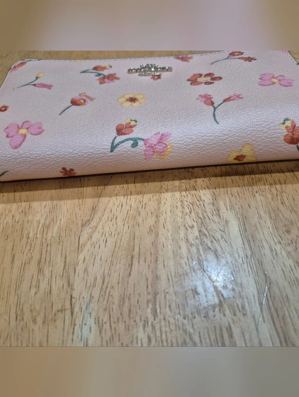 EUC Coach Zip Wristlet Mystical Floral Print in Pink